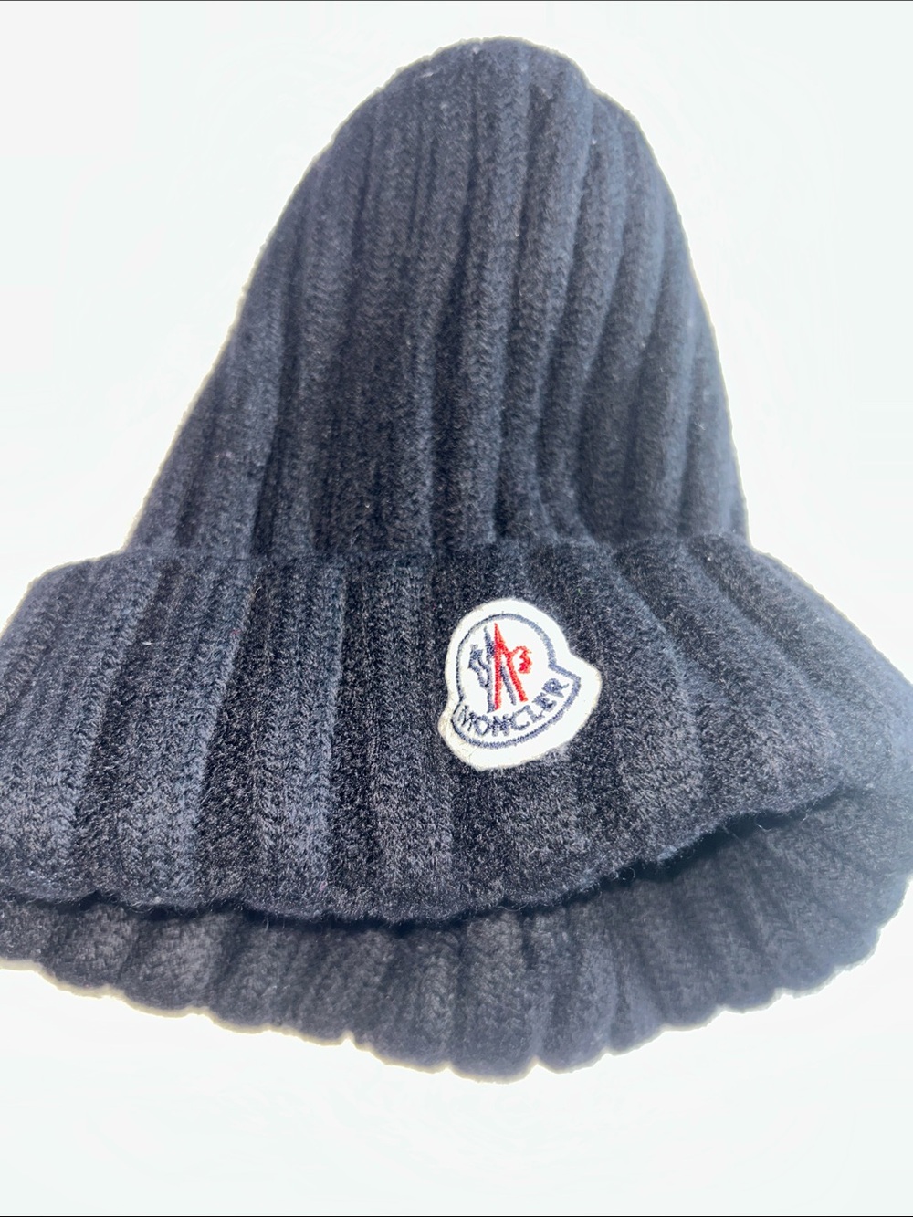Moncler Kids Ribbed Beanie Hat - Black